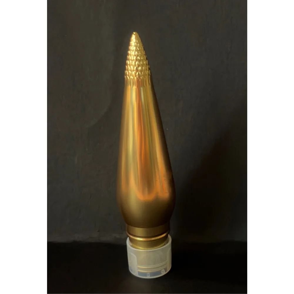 Women's Christian Louboutin Matte Dark Red Burgundy Lipstick in Gold Metal Case